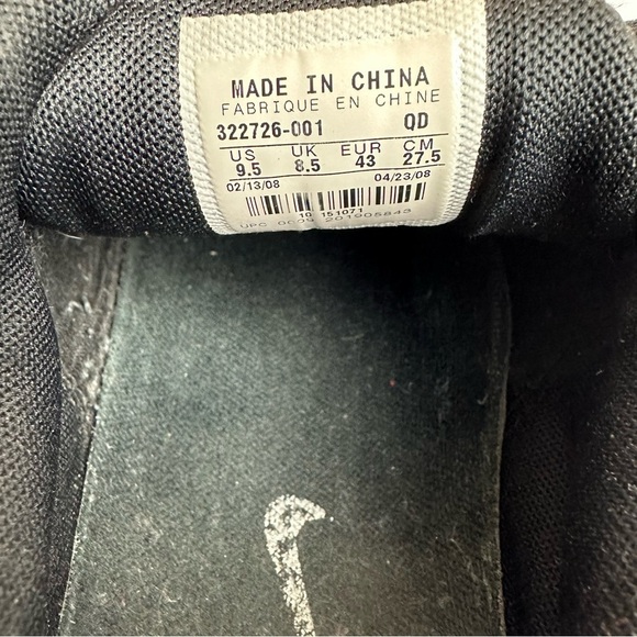 Nike Shox Turbo Triple Black Shoes Men's size 9.5 Sneakers Running Leather - Picture 8 of 11